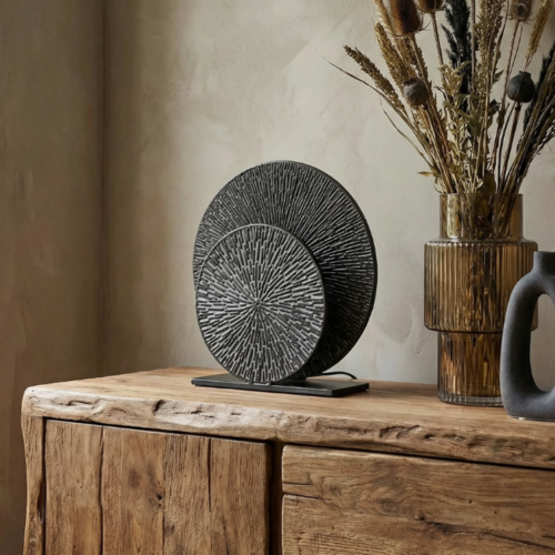 Industriële Moderne tafellamp Altin small 1-lichts zwart