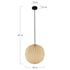 BelaLuz Japandi Ibiza stijl hanglamp Luki 1-lichts Ø40 cm paper off white