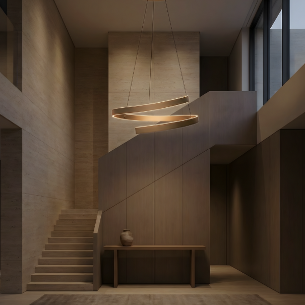 ETH Modern hotel chique hanglamp Remona 51W Champagne Ø80 cm