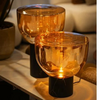 ETH Modern hotel chique tafellamp Lana 1-lichts large amber