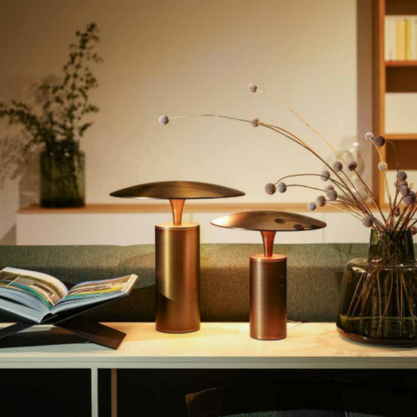 ETH Klassiek moderne tafellamp Jess 1-lichts dim to warm large brons