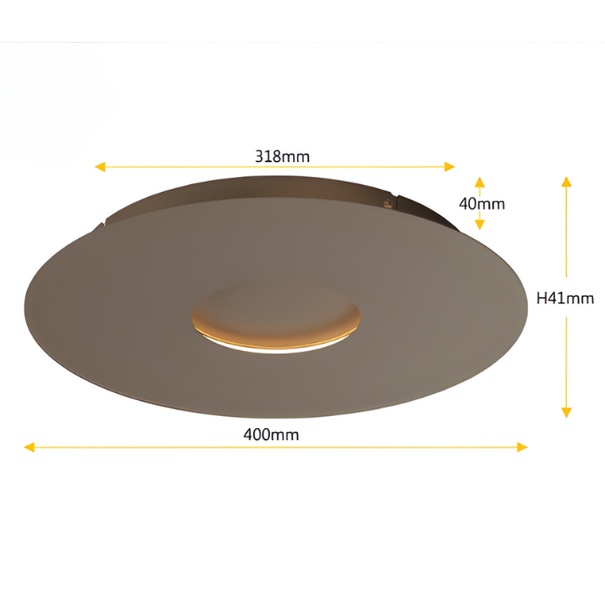 ETH Minimalistisch design plafondlamp Rachel 3-standen Anodic brown 20 watt
