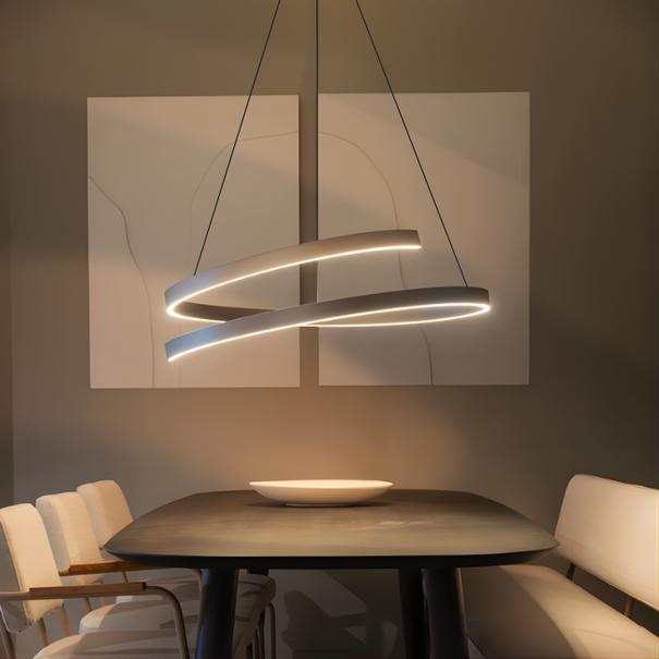 ETH Modern hotel chique hanglamp Remona 51W Champagne Ø80 cm