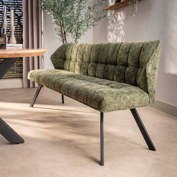 BelaLuz Moderne eetkamerbank Turn Hoven groen