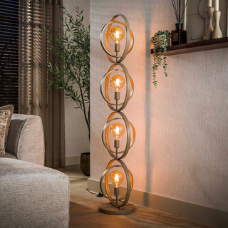 Vloerlamp Ozon 4-lichts beige
