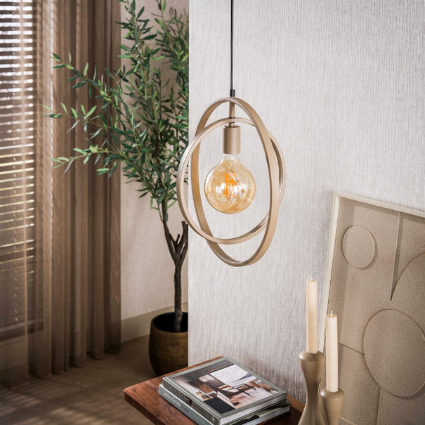 BelaLuz Modern Japandi hanglamp Ozon 1-lichts beige