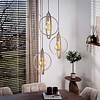 BelaLuz Moderne Japandi hanglamp Ozon 3-lichts getrapt beige
