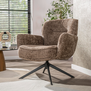 Modern hotel chique fauteuil Velora draaibaar Hoven champagne
