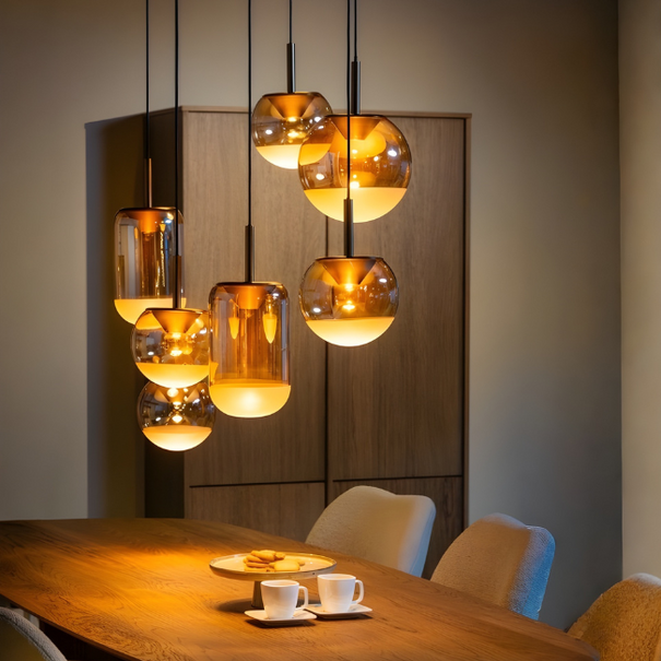 ETH Hotel chique design hanglamp Yvonne 7-lichts brons ovaal