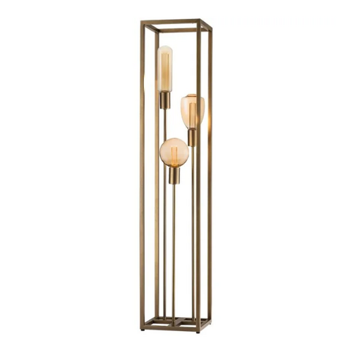 Modern hotel chique vloerlamp Palco 3-lichts brons 120 cm