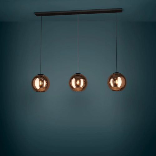 Moderne hanglamp Cordoba 3-lichts koper