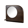 Landelijk Japandi wandschap Curaçao met spiegel walnut brown