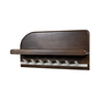 Landelijke kapstok Bonaire 7 haken brown walnut mangohout