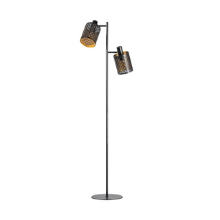 Vloerlamp Laser 2-lichts zwart goud