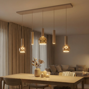 Hanglamp Locarno 5-lichts zand