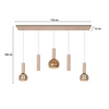 Highlight Modern Scandinavische hanglamp Locarno 5-lichts 110 cm zand