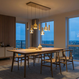 Hanglamp Locarno 7-lichts zand