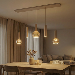 Hanglamp Locarno 5-lichts zand