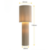 ETH Japandi vloerlamp Renate 2-lichts beige linnen 110 cm