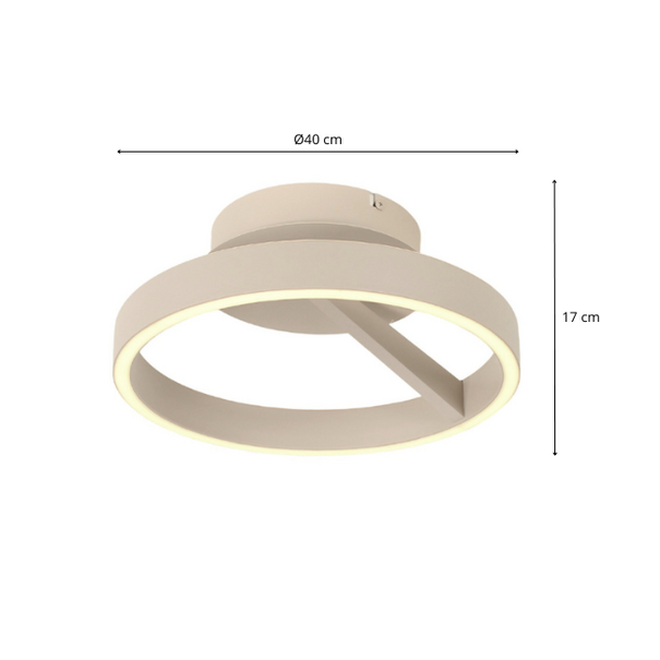 Freelight Modern minimalistische plafondlamp Pilota Ø40 cm crème