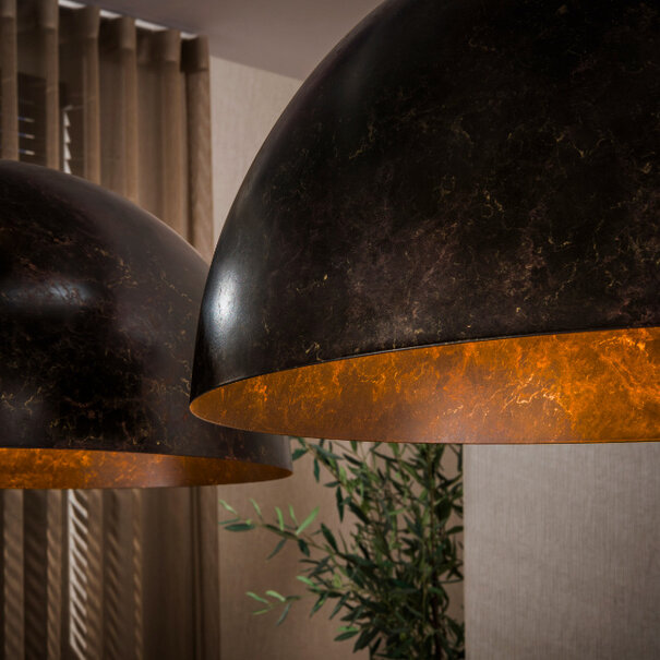 BelaLuz Industriële Hanglamp Ignite 2-lichts Ø60 cm urban brown