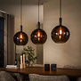Modern hotel chique hanglamp Luna 3-lichts Sienna brown