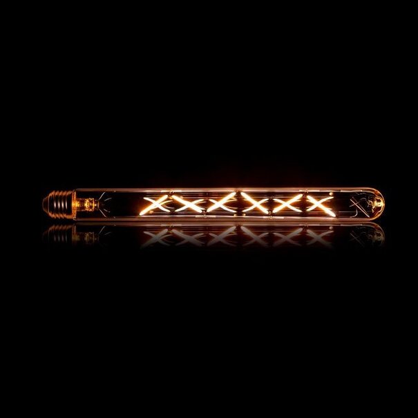 BelaLuz Lichtbron E27 LED 4W 30 cm Buis Filament Amber Dimbaar