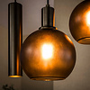 BelaLuz Hanglamp Waze 7-lichts Sienna brown met frosted glas