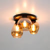 BelaLuz Modern Hotel chique Plafondlamp 3-lichts amber glas Vase