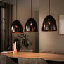 Modern industriële Hanglamp Monte 3-lichts Urban brown