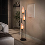 Modern design vloerlamp Phantom 5-lichts brown frosted glas