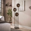 BelaLuz Modern hotel chique vloerlamp Soraya 3-lichts Sienna brown