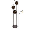 BelaLuz Modern hotel chique vloerlamp Soraya 3-lichts Sienna brown