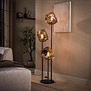 Modern design vloerlamp Ice Cube 3-lichts chrome glas