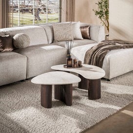 Salontafel Sierra set van 2 Taj Mahal organisch