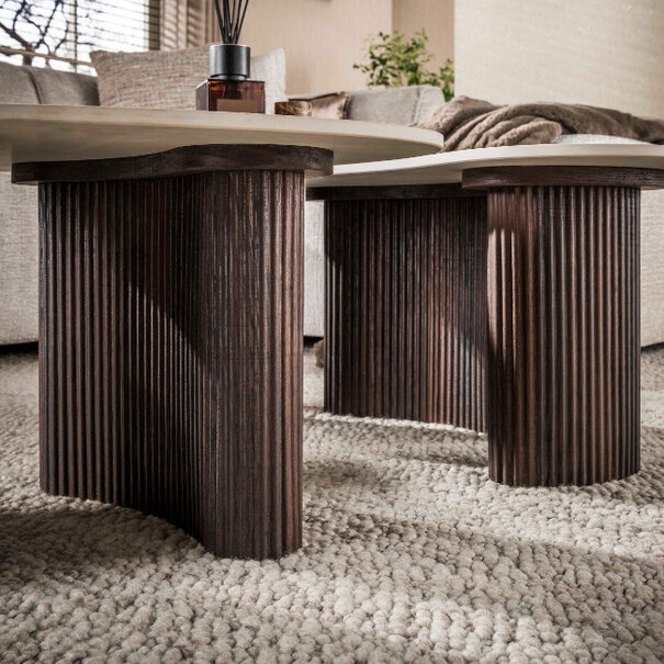 BelaLuz Moderne salontafel Sierra set van 2 Taj Mahal organisch