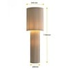 ETH Japandi vloerlamp Renate 2-lichts beige linnen 110 cm