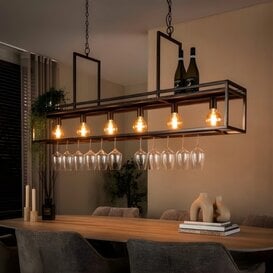 Hanglamp Vino 6-lichts Urban brown