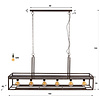 BelaLuz Modern industriële hanglamp Baro 6-lichts Urban brown