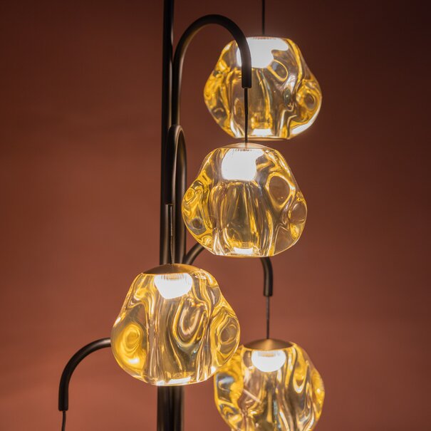 Highlight Moderne design vloerlamp Melina 5-lichts goud