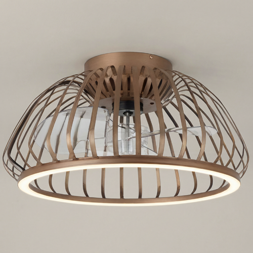 Modern industriële plafondventilator Breeze brons Ø43 cm