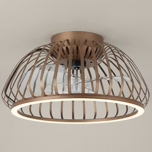 Stars of Light Modern industriële plafondventilator Breeze brons Ø43 cm