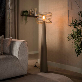 Vloerlamp Swirl 1-lichts Beige
