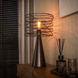 Tafellamp Swirl 1-lichts Urban brown