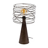 BelaLuz Modern industriële Tafellamp Swirl 1-lichts Urban brown