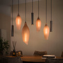Modern industriële hanglamp Phantom 7-lichts Sienna brown-frosted