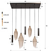 BelaLuz Modern industriële hanglamp Phantom 7-lichts Sienna brown-frosted