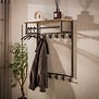 Modern industriële kapstok Peru 12 haken Drift brown