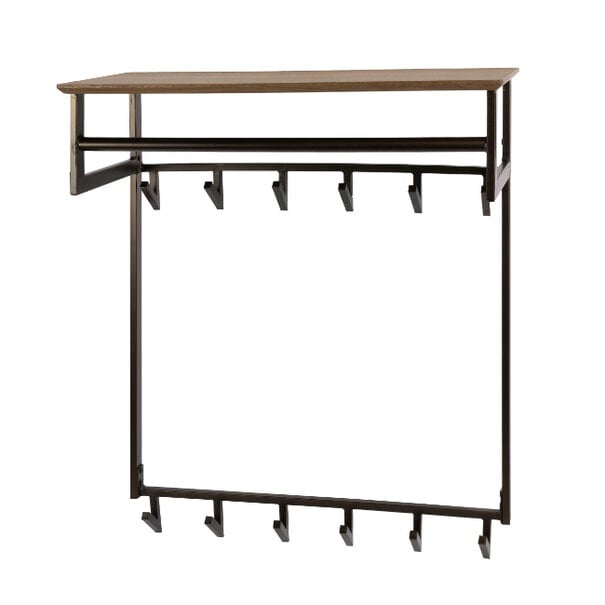 BelaLuz Modern industriële kapstok Peru 12 haken Drift brown