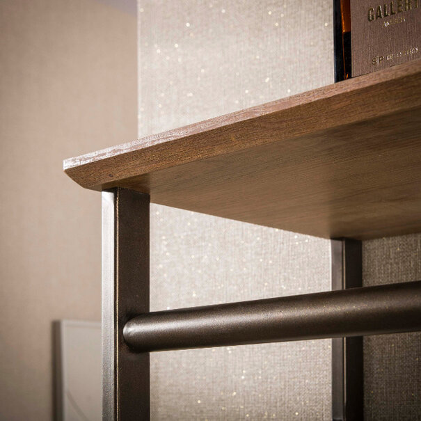 BelaLuz Modern industriële kapstok Peru 6 haken Drift brown